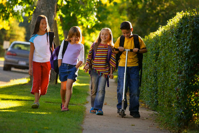 Children Walking Home from School